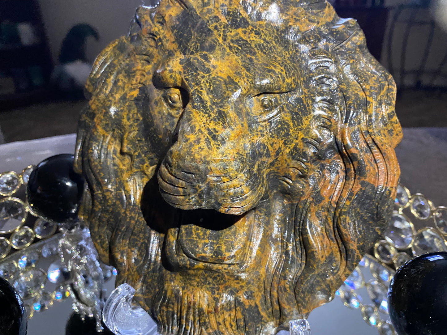 Lions Head Carving