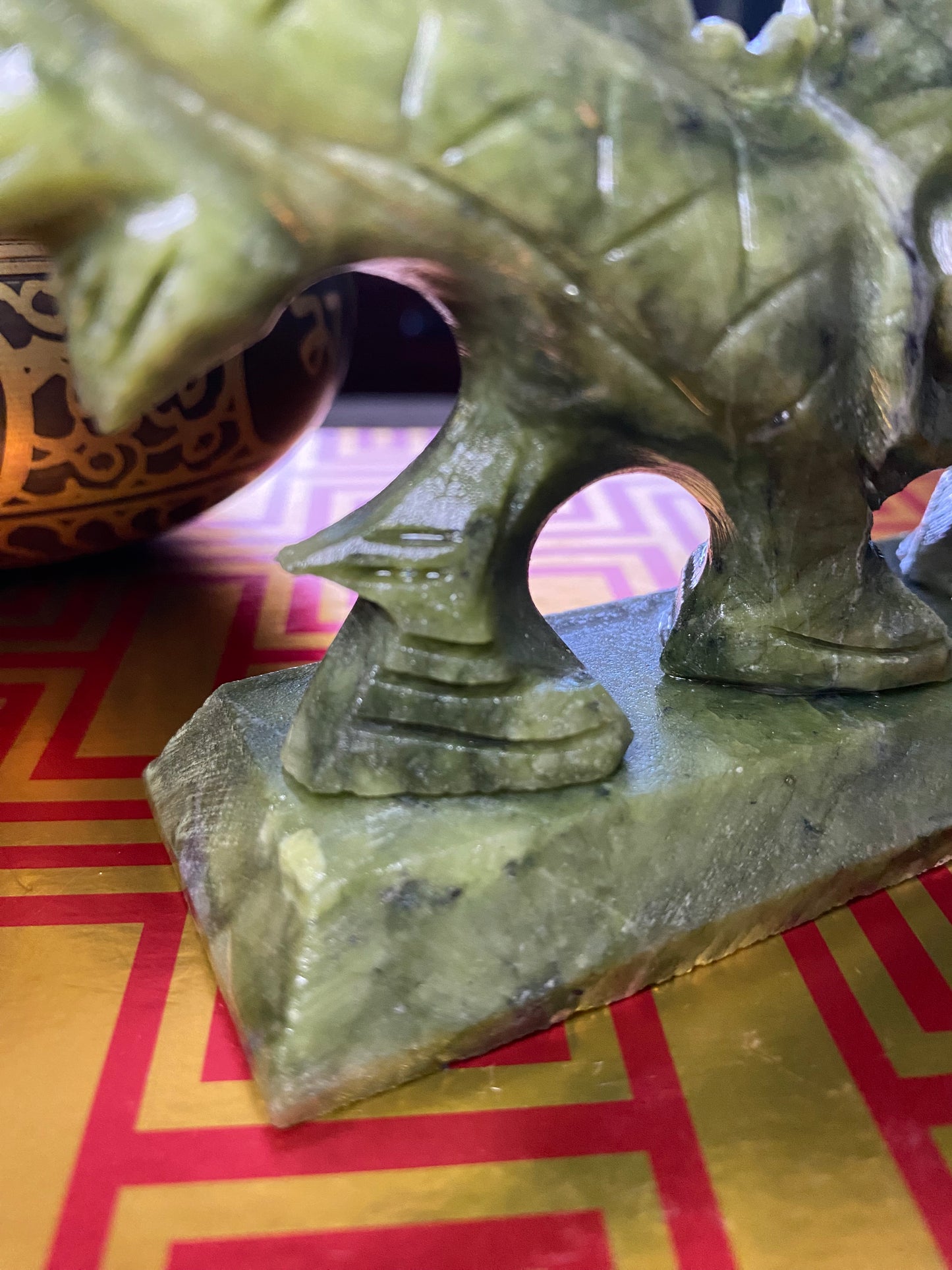 Nephrite Jade Dragon Carving