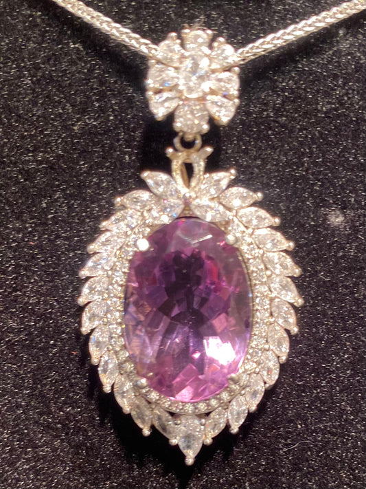Amethyst Pendant and Necklace