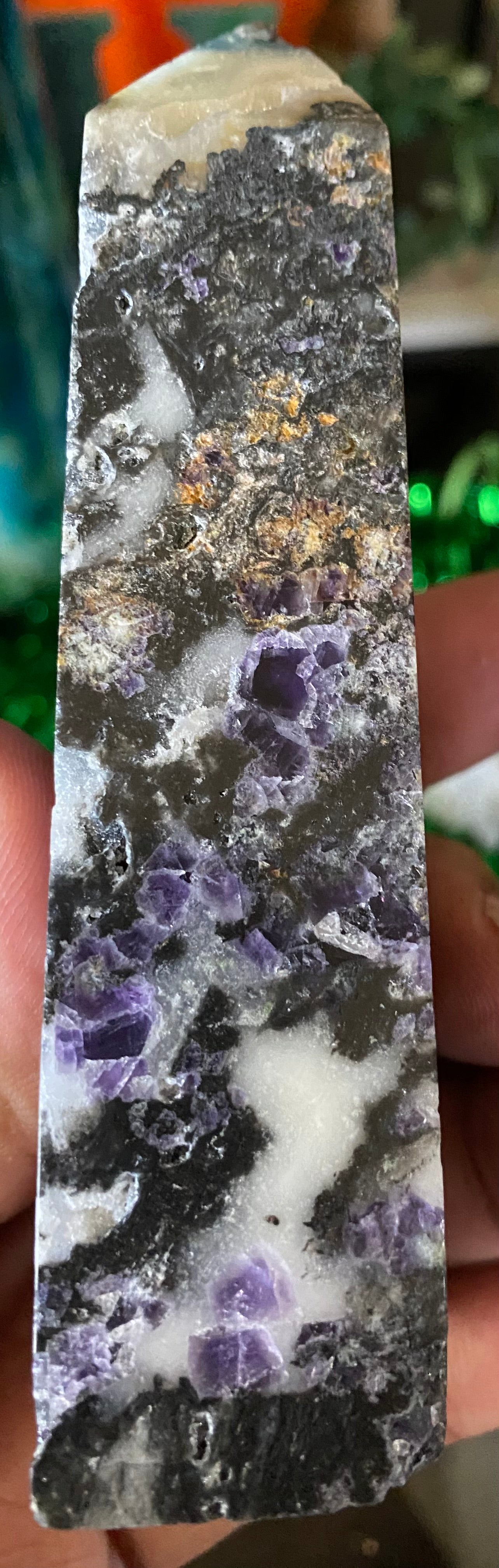 Fluorite in Mica Matrix Tower
