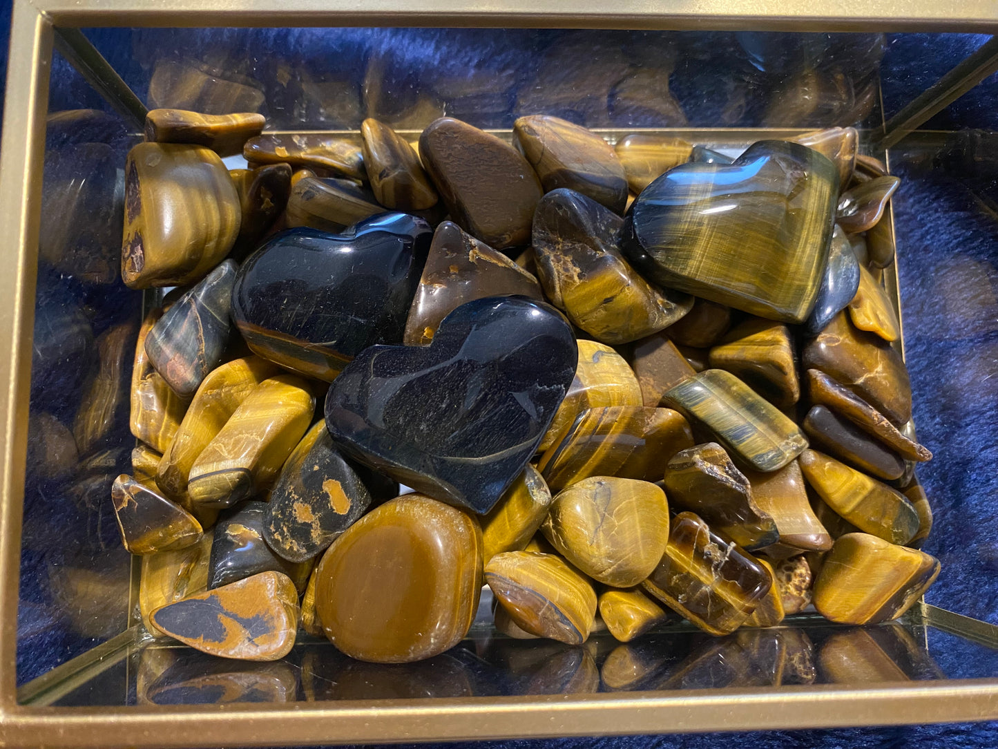 Tiger Eye Tumbles and Keepsake Box