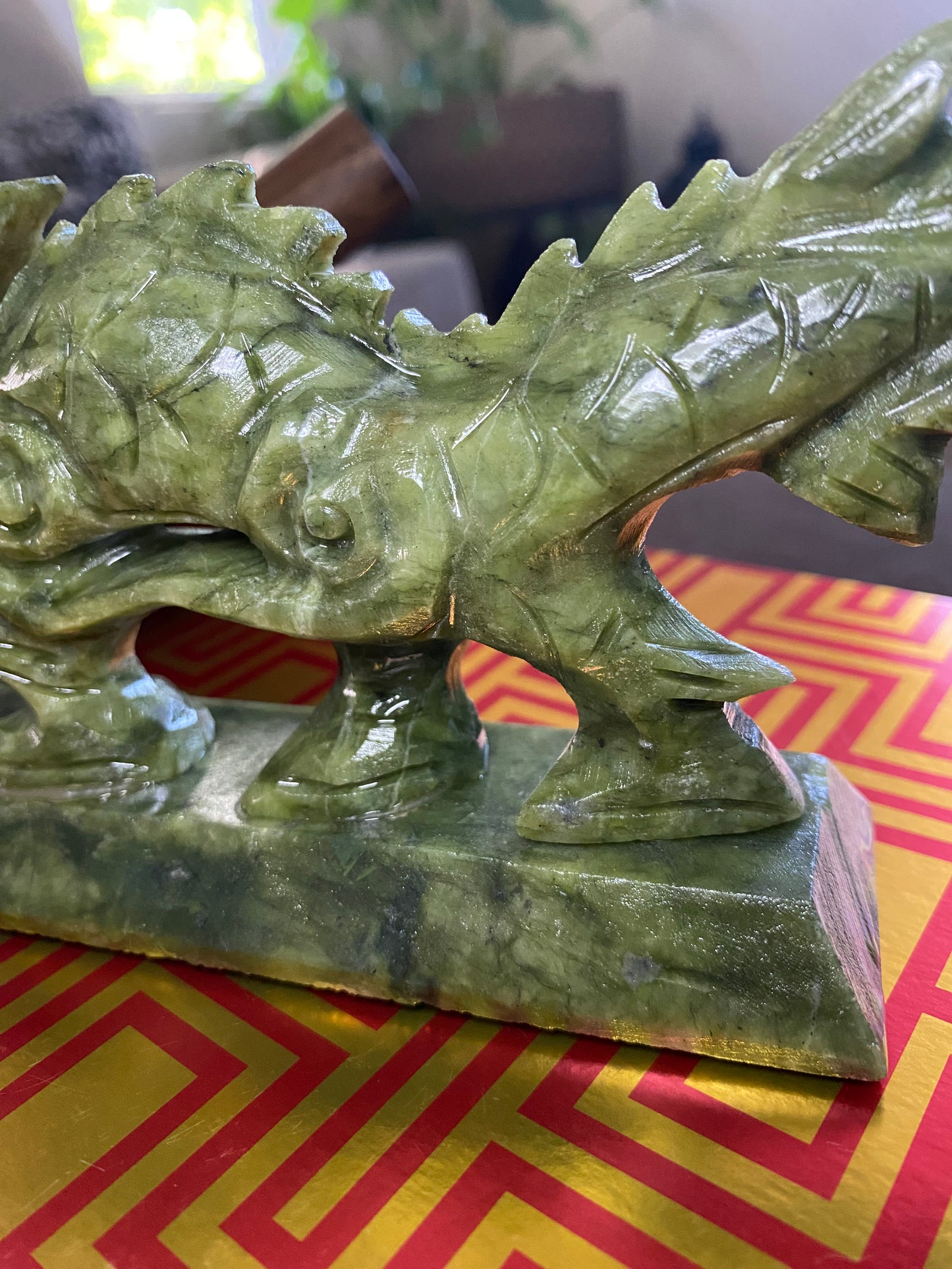 Nephrite Jade Dragon Carving