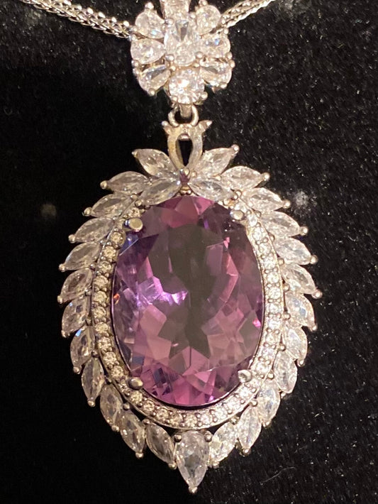 Amethyst Pendant and Necklace