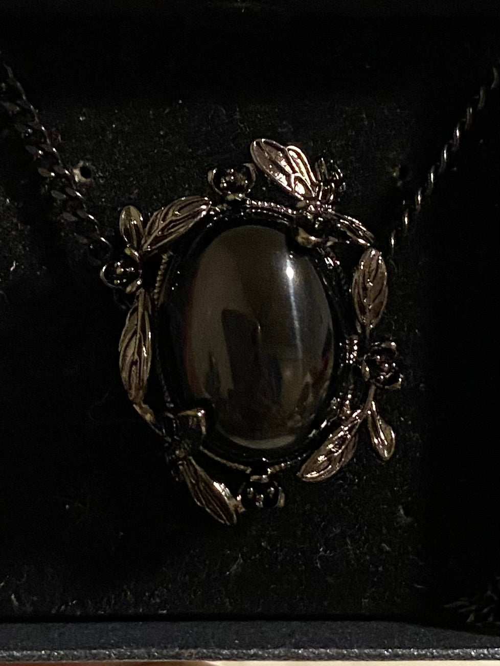 Gold Sheen Obsidian Pendant