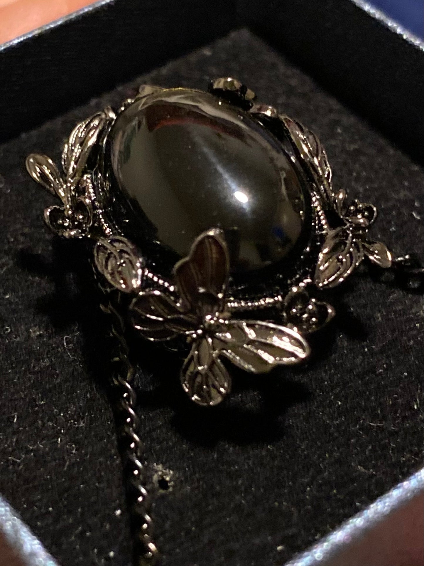 Gold Sheen Obsidian Pendant