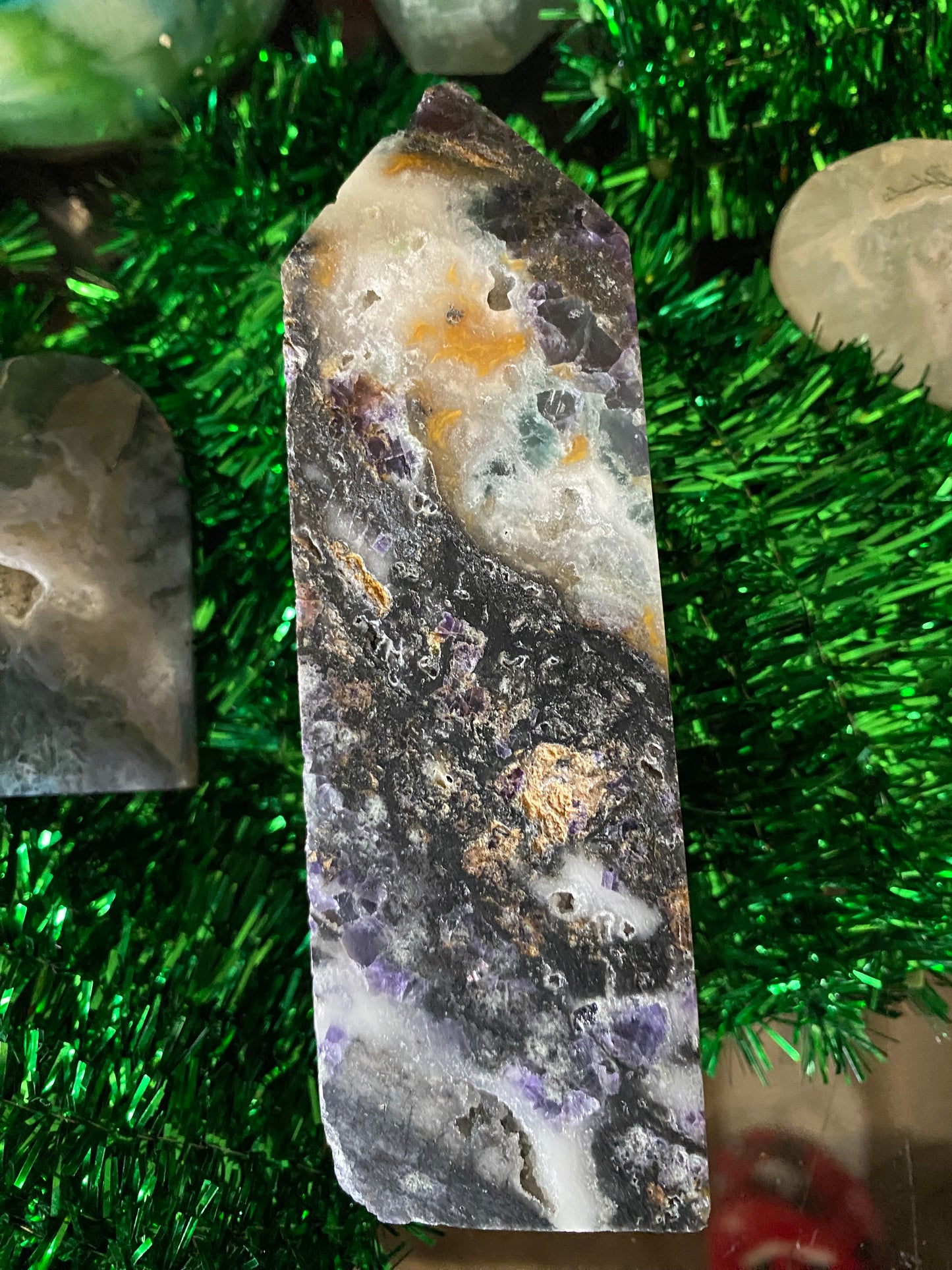 Fluorite in Mica Matrix Tower