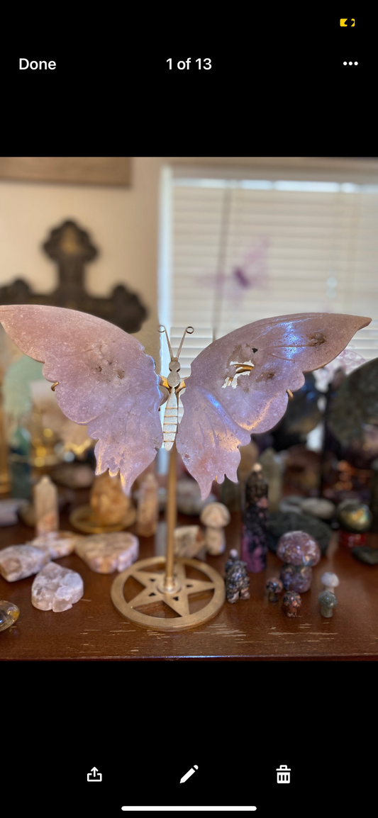 Amethyst Butterfly Pink