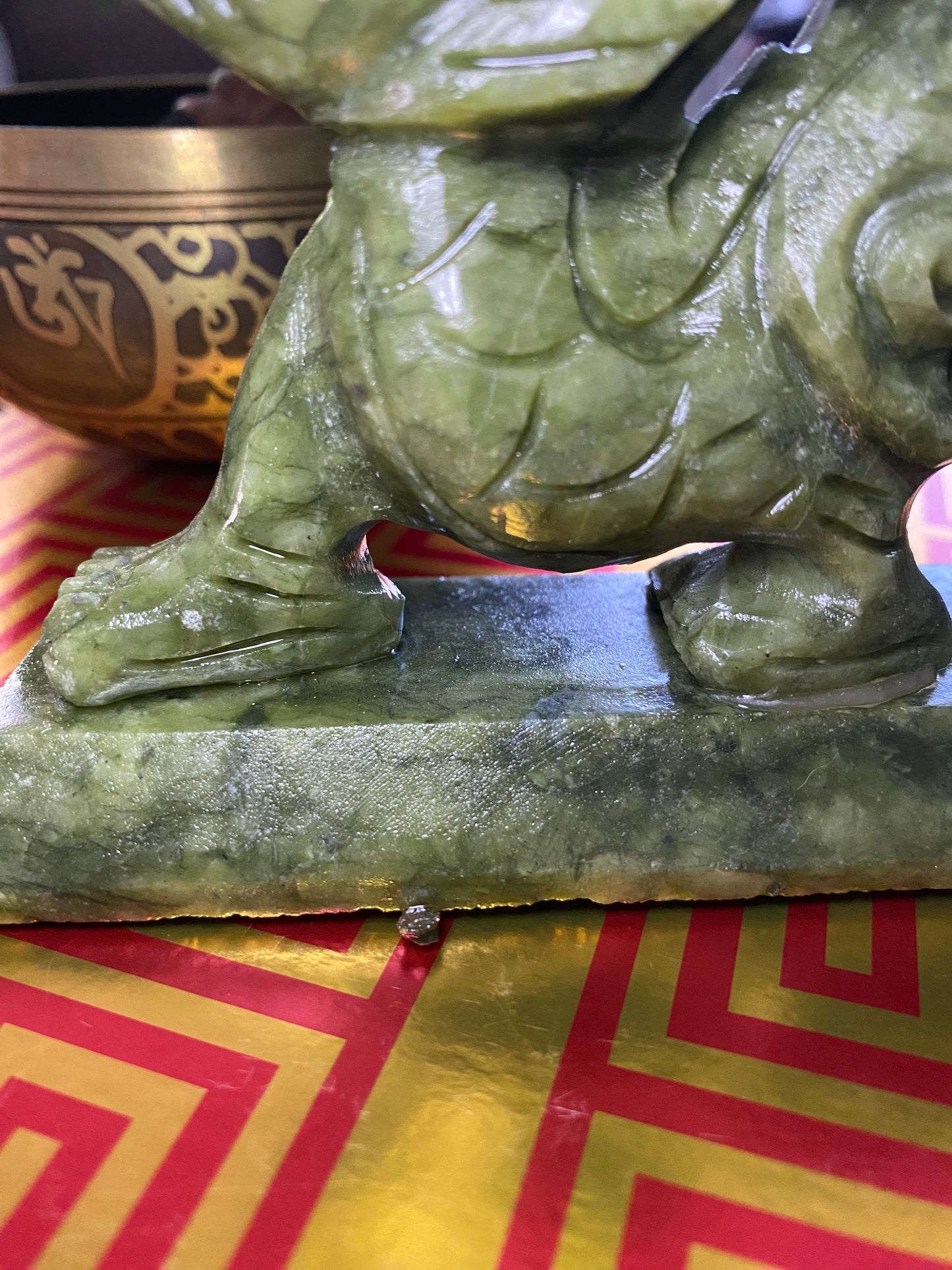 Nephrite Jade Dragon Carving