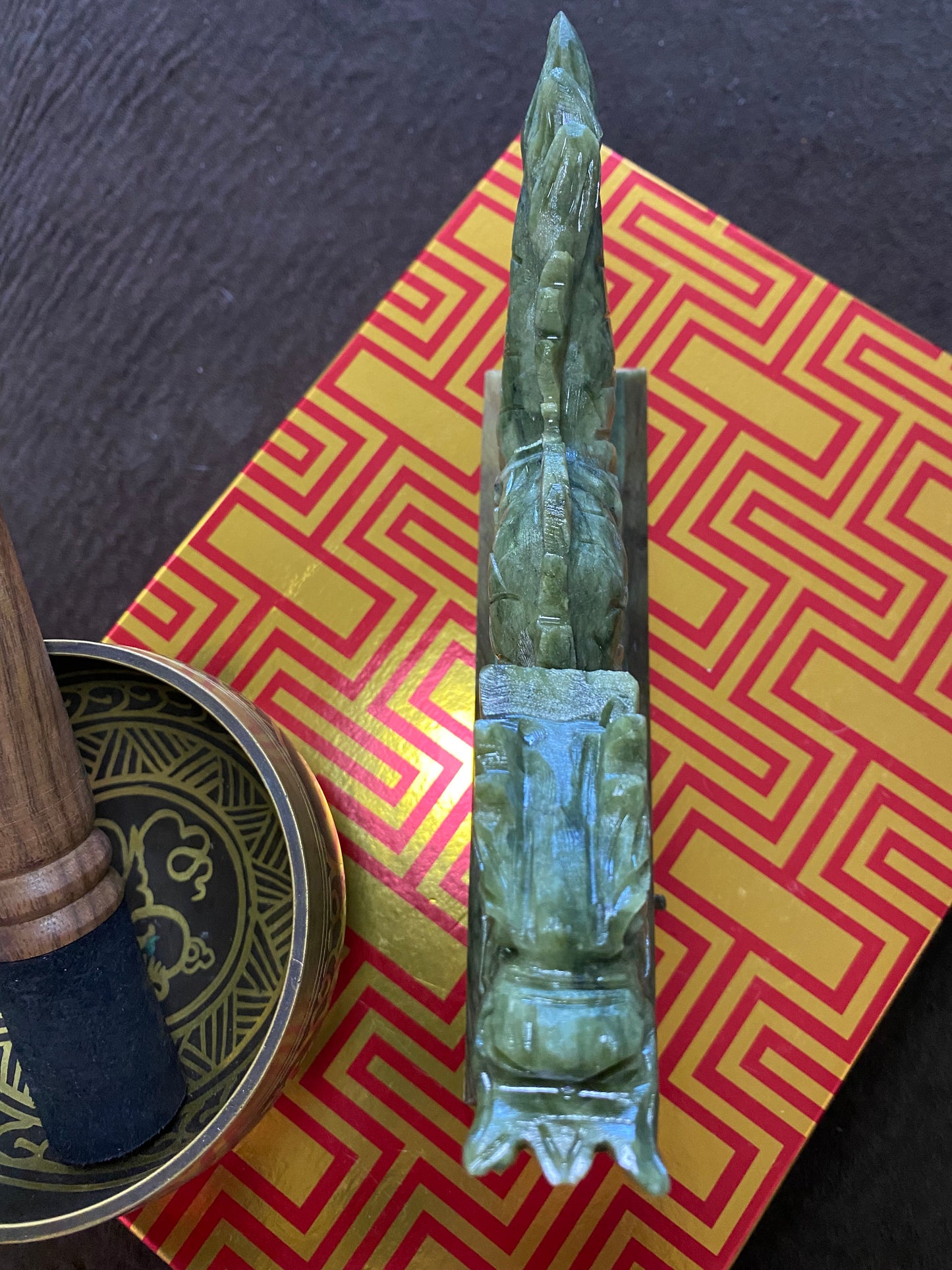 Nephrite Jade Dragon Carving