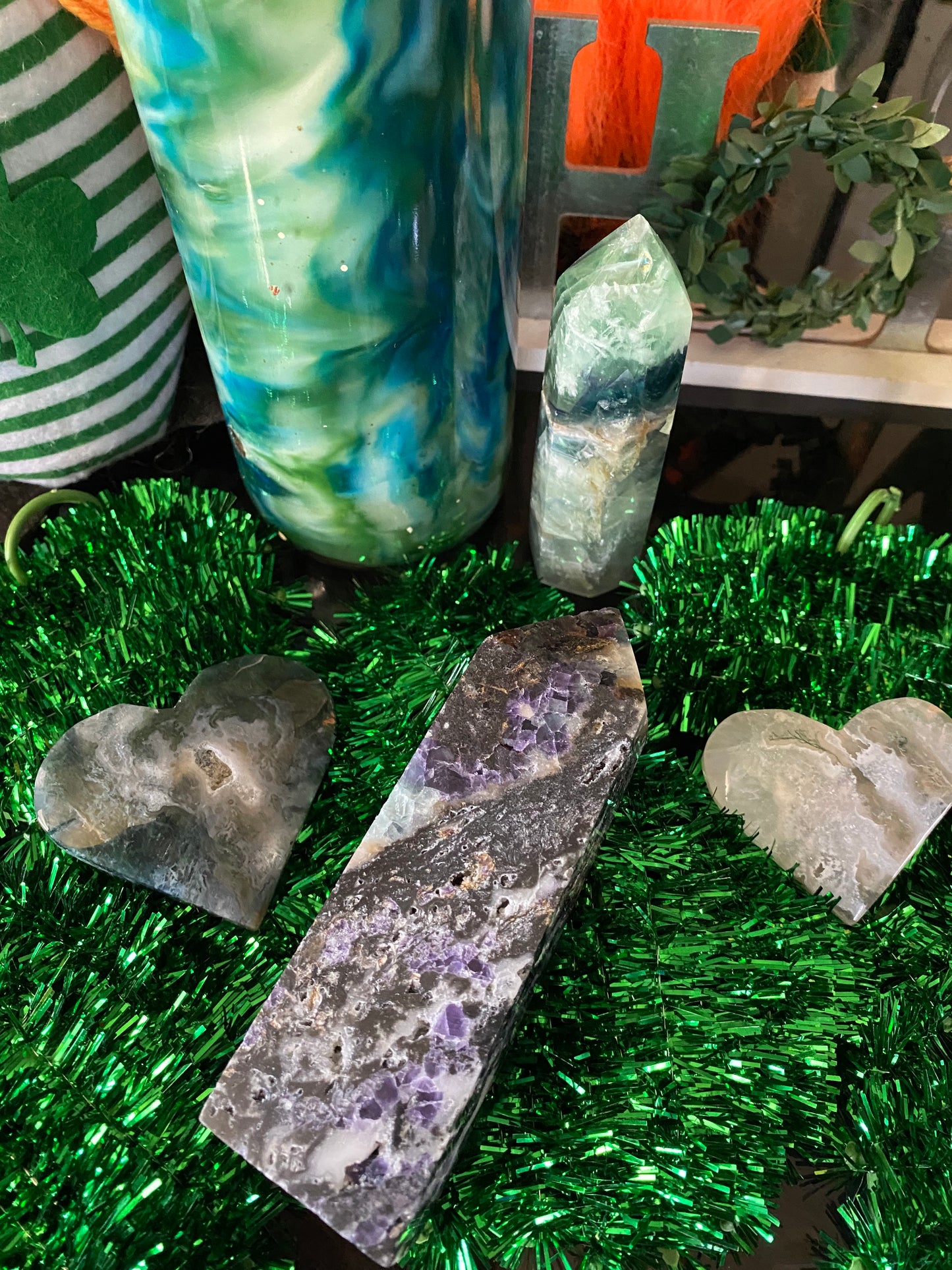 Fluorite in Mica Matrix Tower