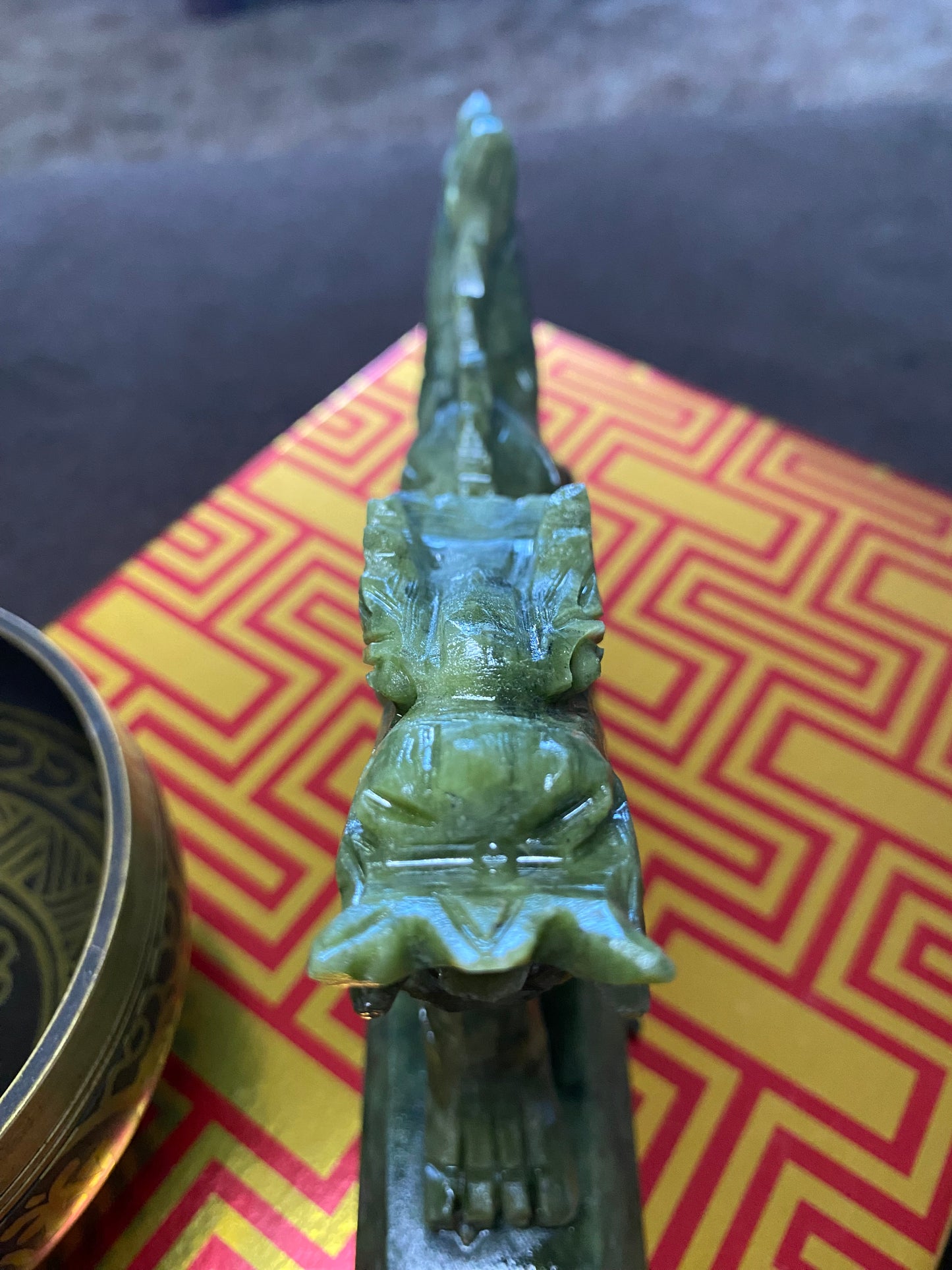 Nephrite Jade Dragon Carving