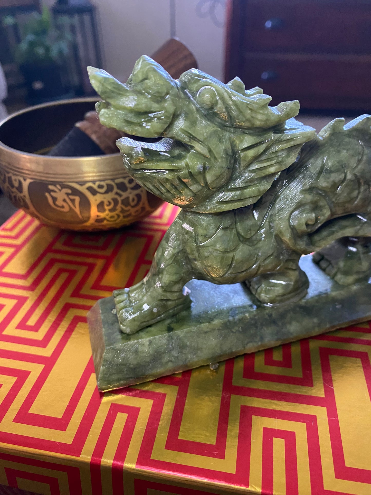 Nephrite Jade Dragon Carving