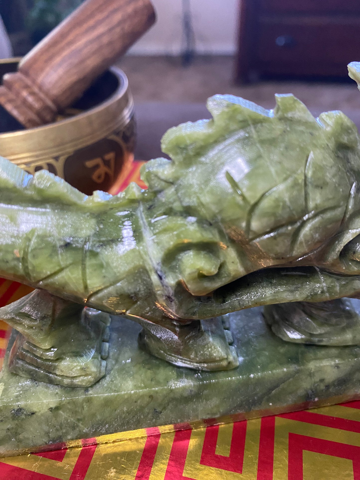 Nephrite Jade Dragon Carving