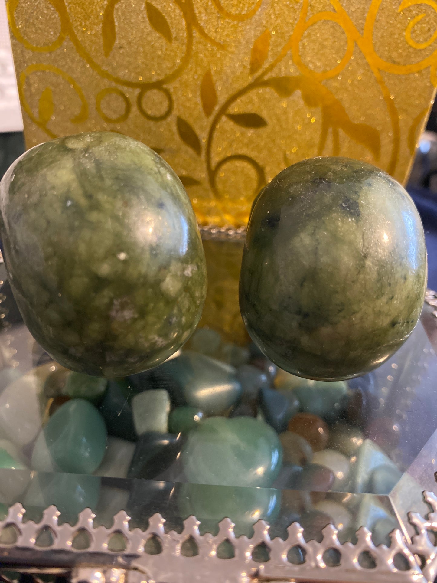 Serpentine Jade Skulls