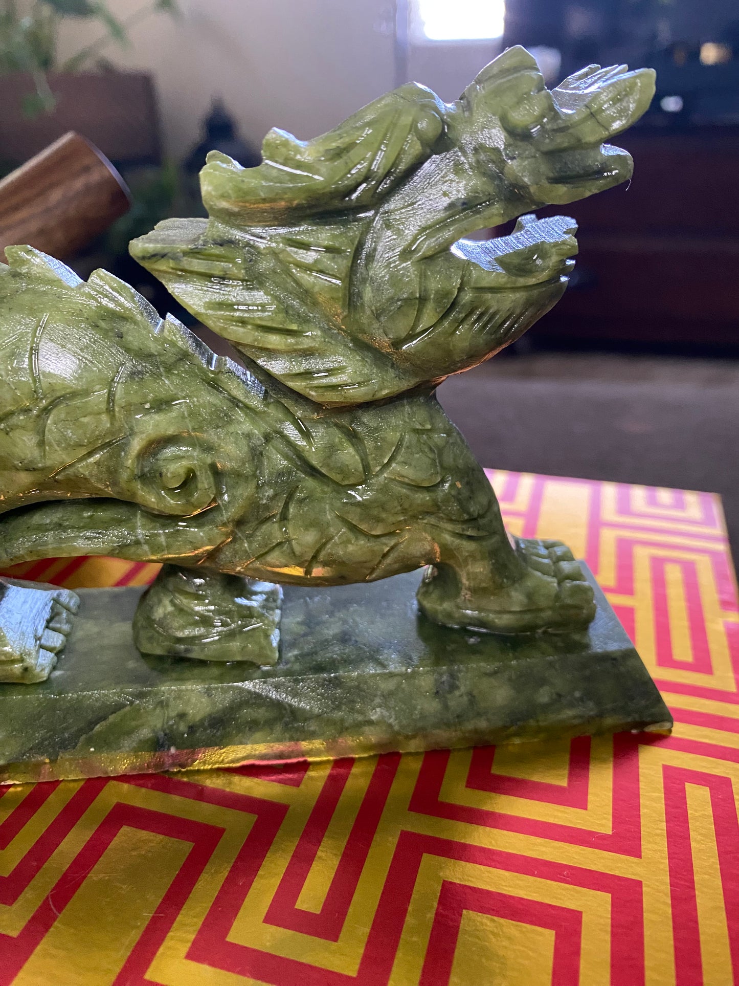 Nephrite Jade Dragon Carving