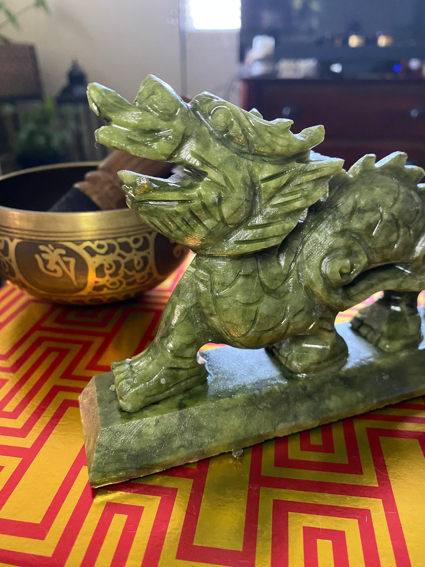 Nephrite Jade Dragon Carving