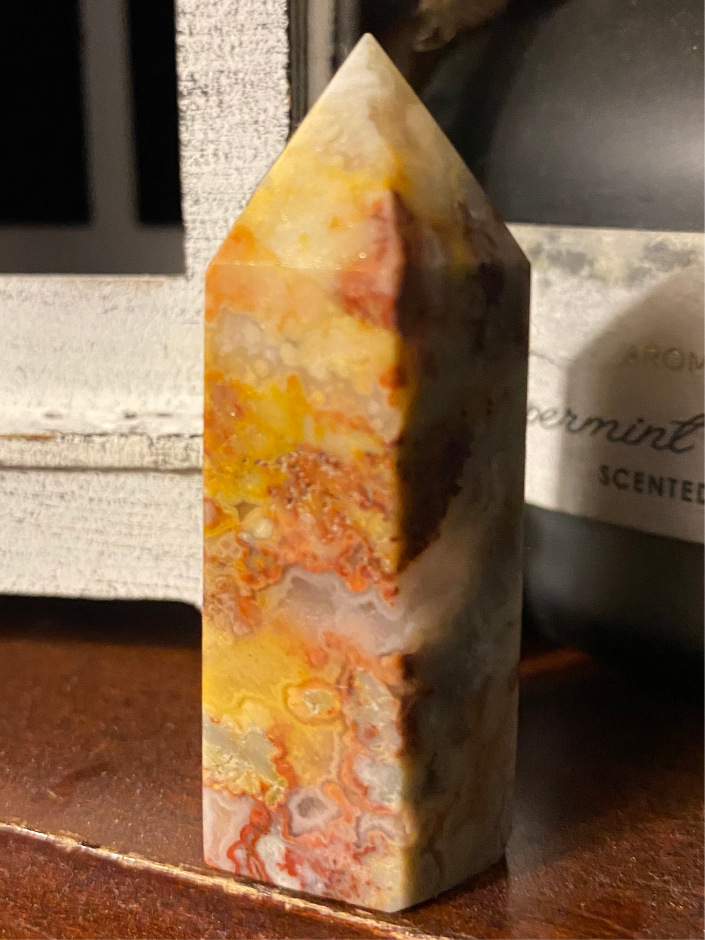 Mexican Crazy Lace Agate Small Tower