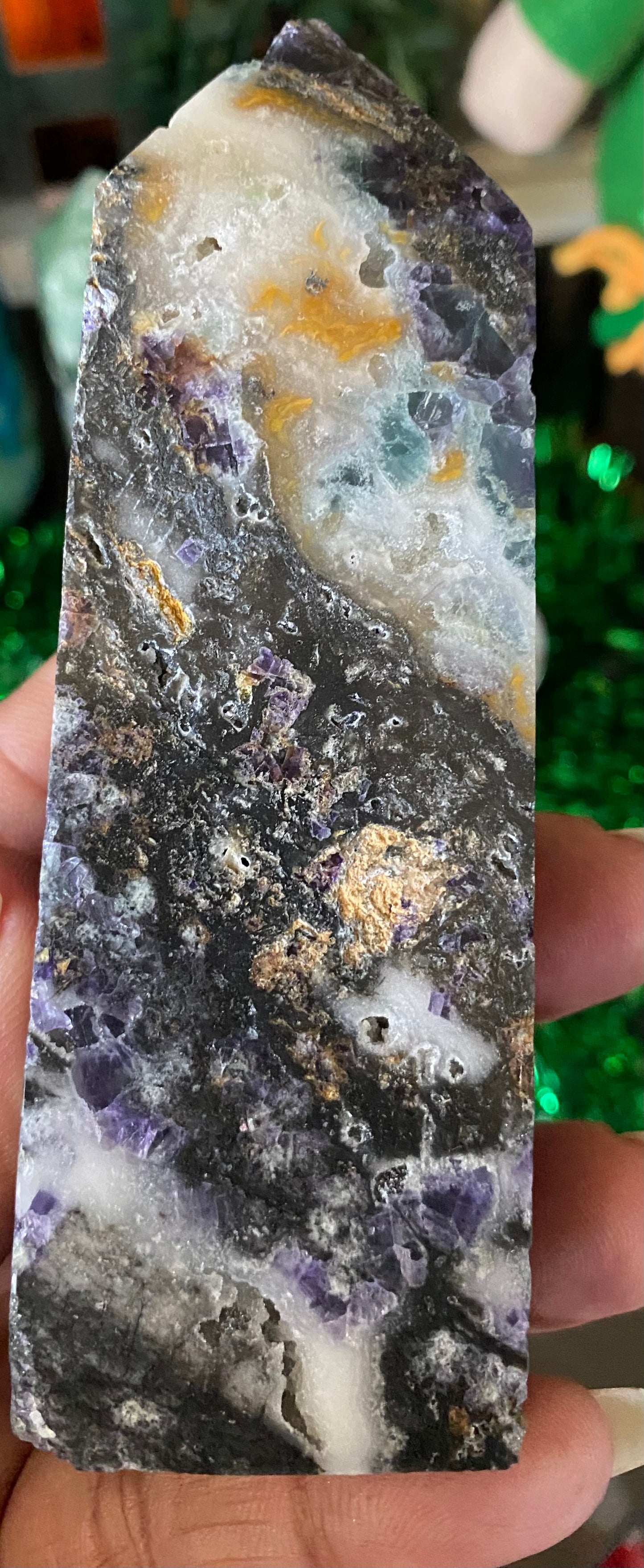 Fluorite in Mica Matrix Tower