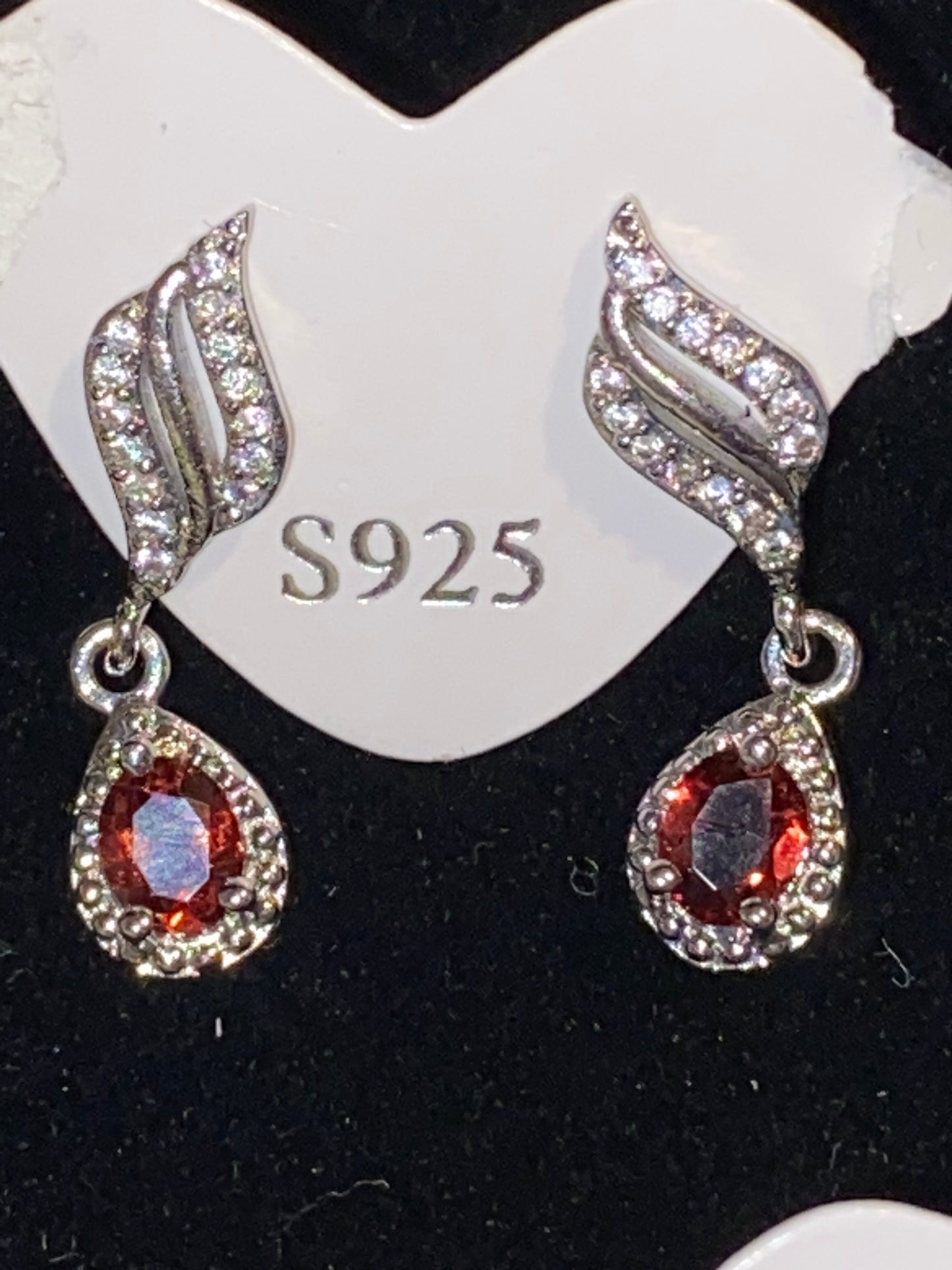 Garnet Dangling Earrings
