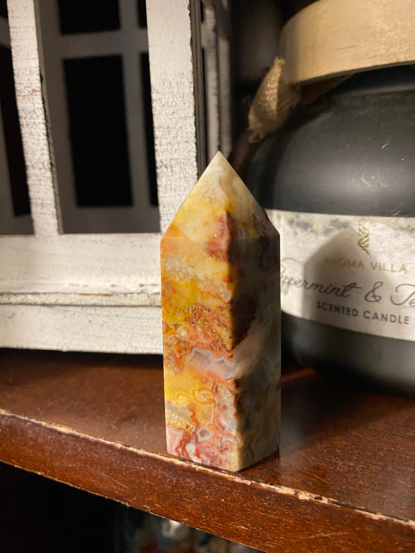 Mexican Crazy Lace Agate Small Tower